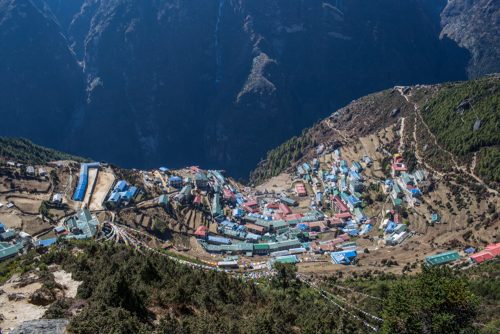 Namche Bazaar, the getway to Everest. Solukhumbu District, Nepal.